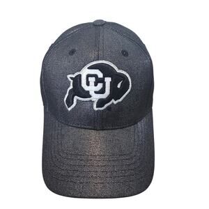 Vintage Colorado Buffaloes Strapback Hat Cap 90s Black White Shimmer Retro CU